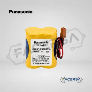 Pila BR-2/3AGCT4A Panasonic 6V 2900mAh con cable rojo negro y conector marrón FACERSA Lima Perú