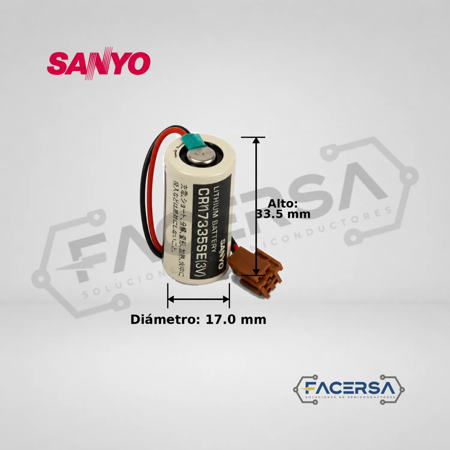Pila Sanyo CR17335SE 3V 1800mAh para PLC