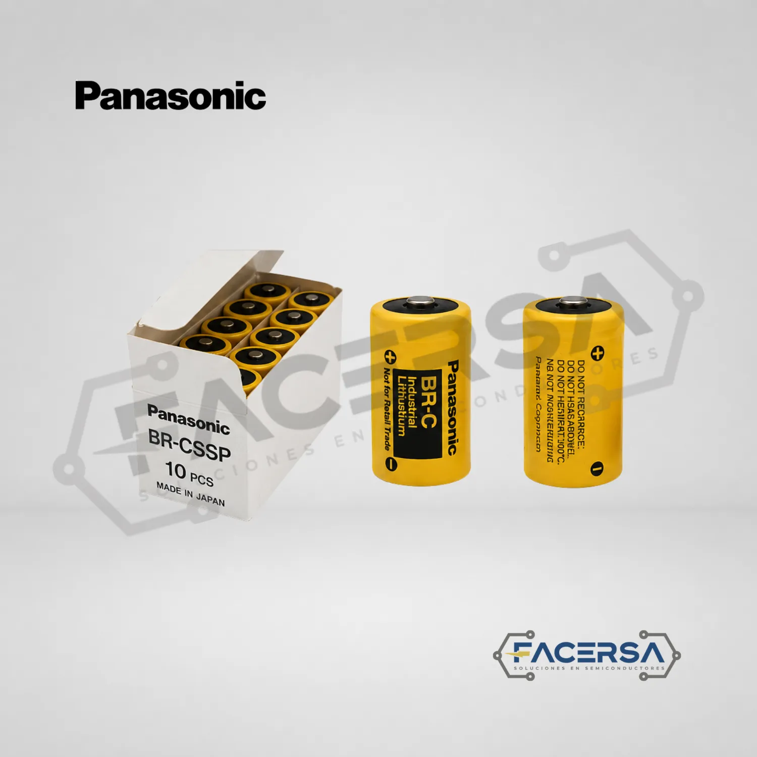Batería BR-CSSP Panasonic 3V 5000mAh caja 10 pcs FACERSA Lima Perú