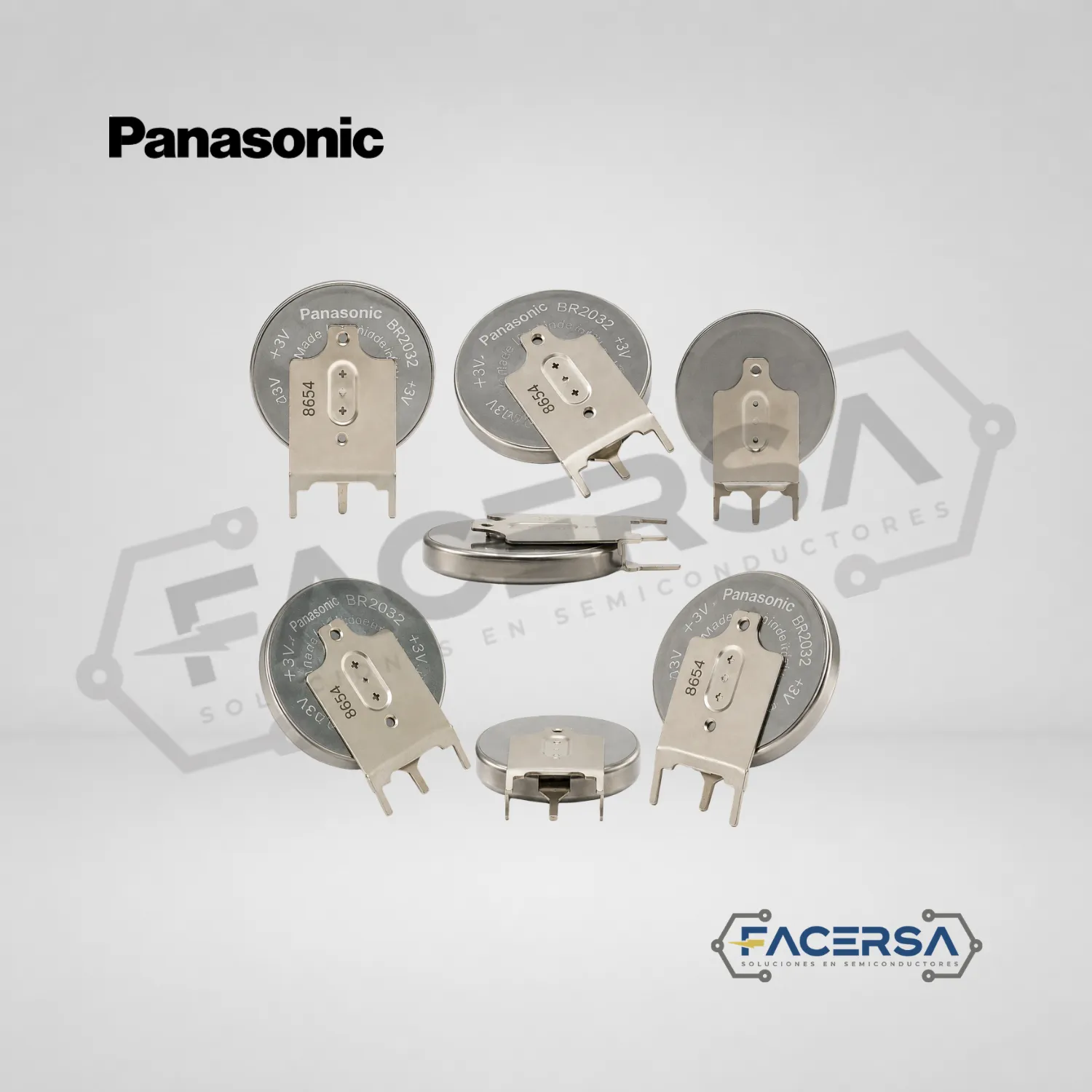 Pila BR-2032/GVN Panasonic 3V Terminal PCB