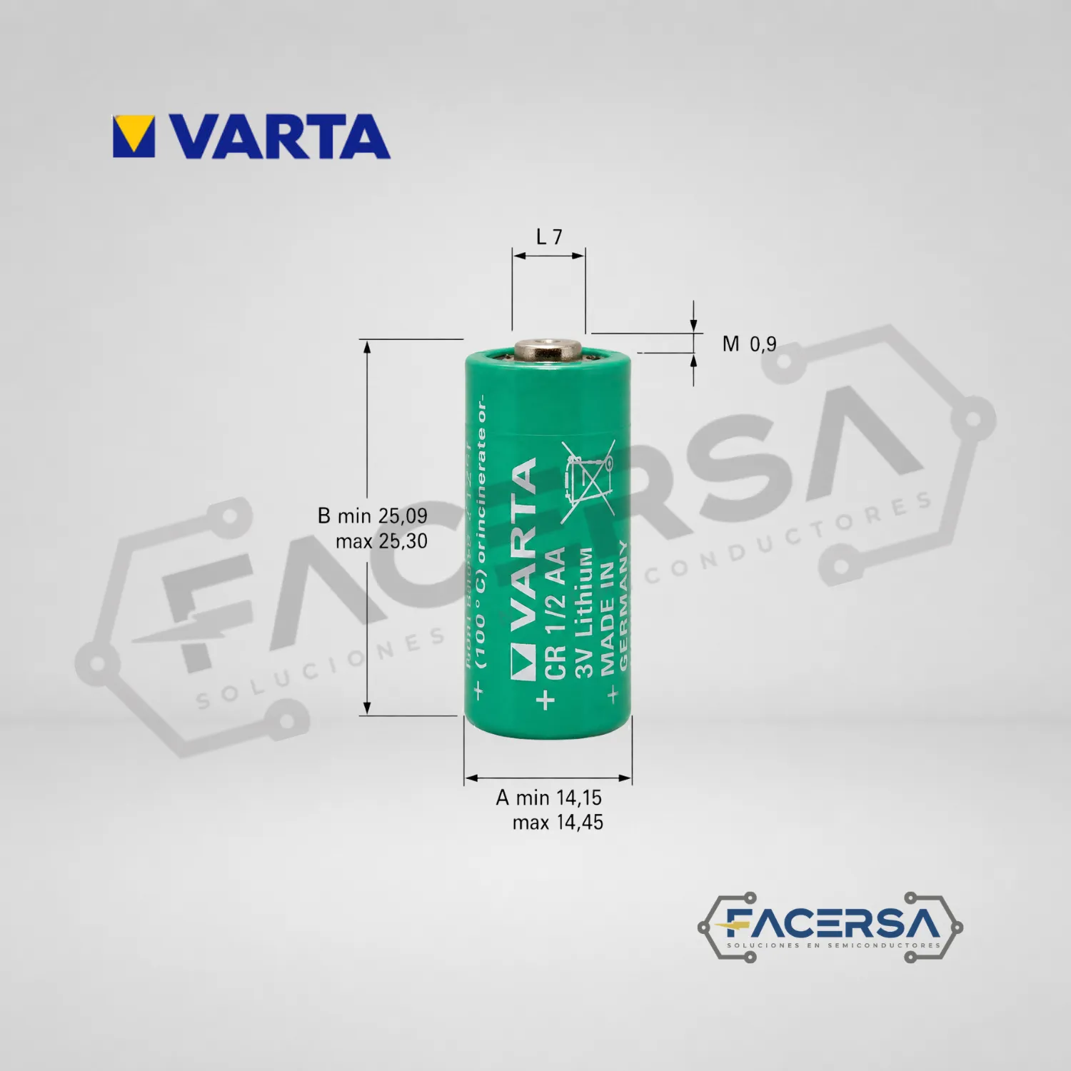 Pila Varta CR1/2AA 3V 950mAh
