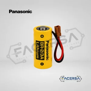 Pila BR-2/3A Panasonic 3V 1200mAh con cable rojo negro y conector FACERSA Lima Perú