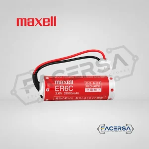 Pila Maxell ER6C 3.6V 2000mAh para PLC con cable y conector