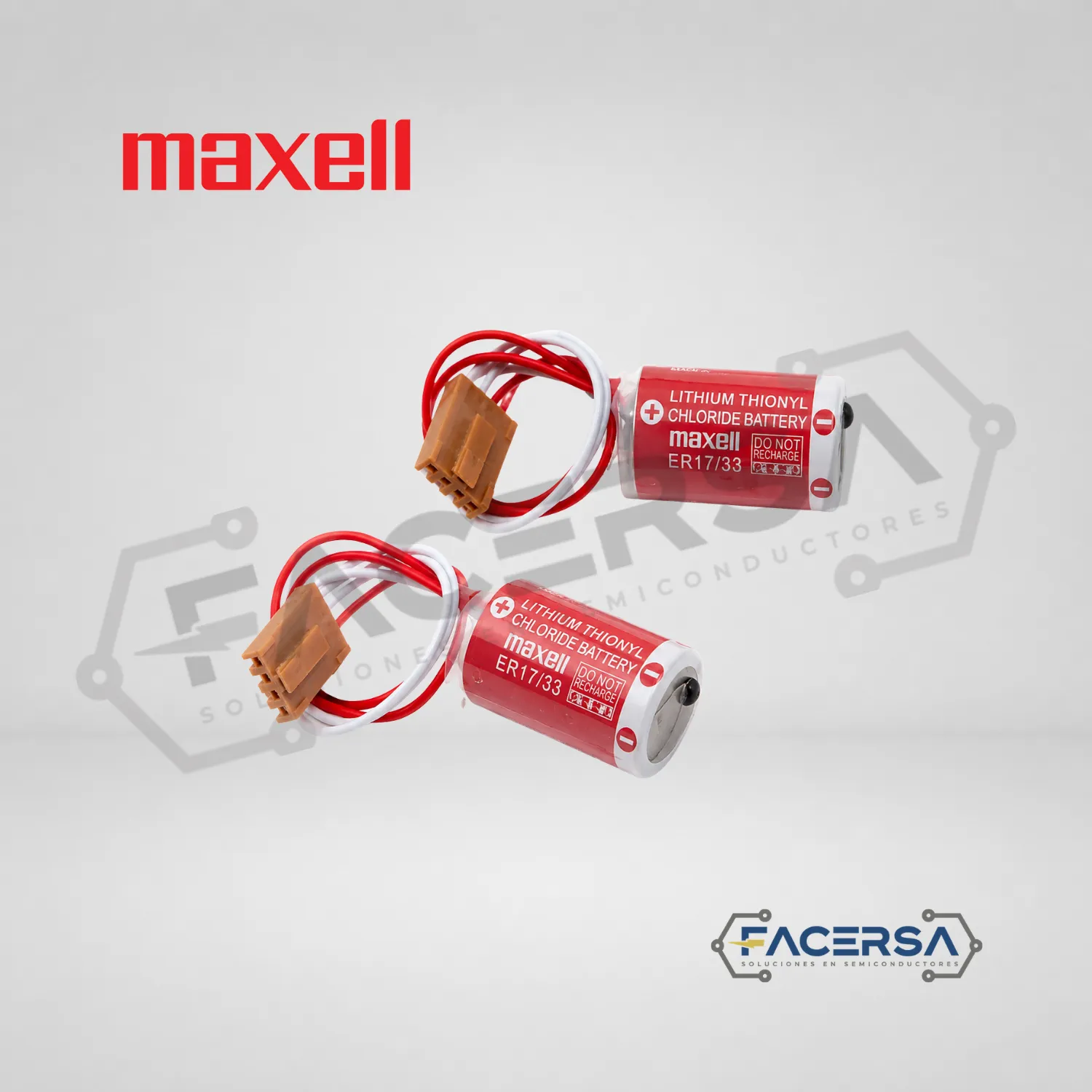 Pila Maxell ER17/33 3.6V 1600mAh con conector JAE 4 pines