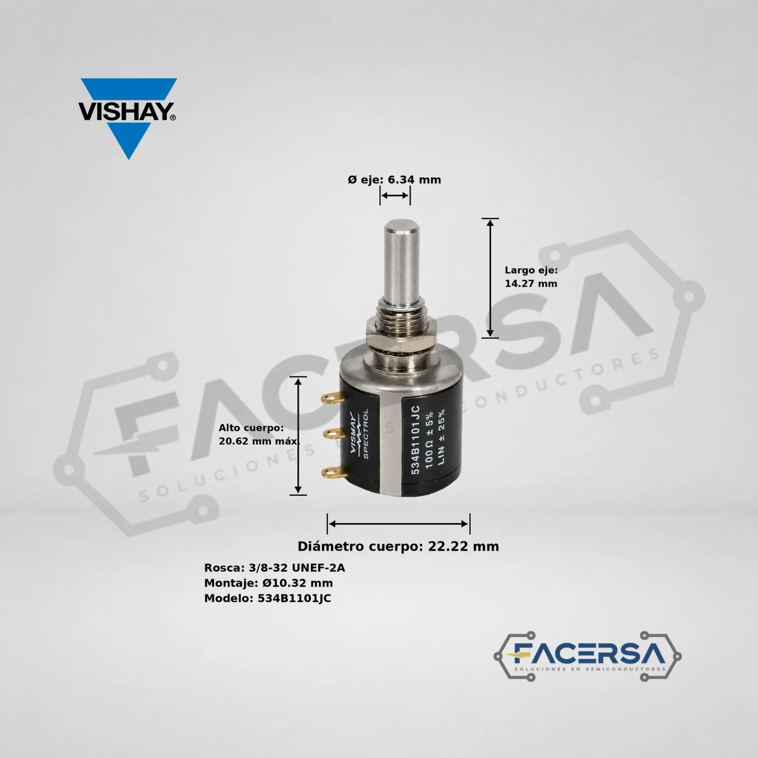 Potenciometro Vishay 534B1101JC 100R