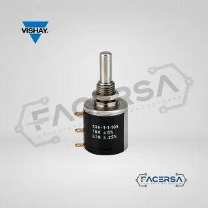 Potenciómetro Vishay 534-1-1-103 10kΩ 2W 10 vueltas lineal