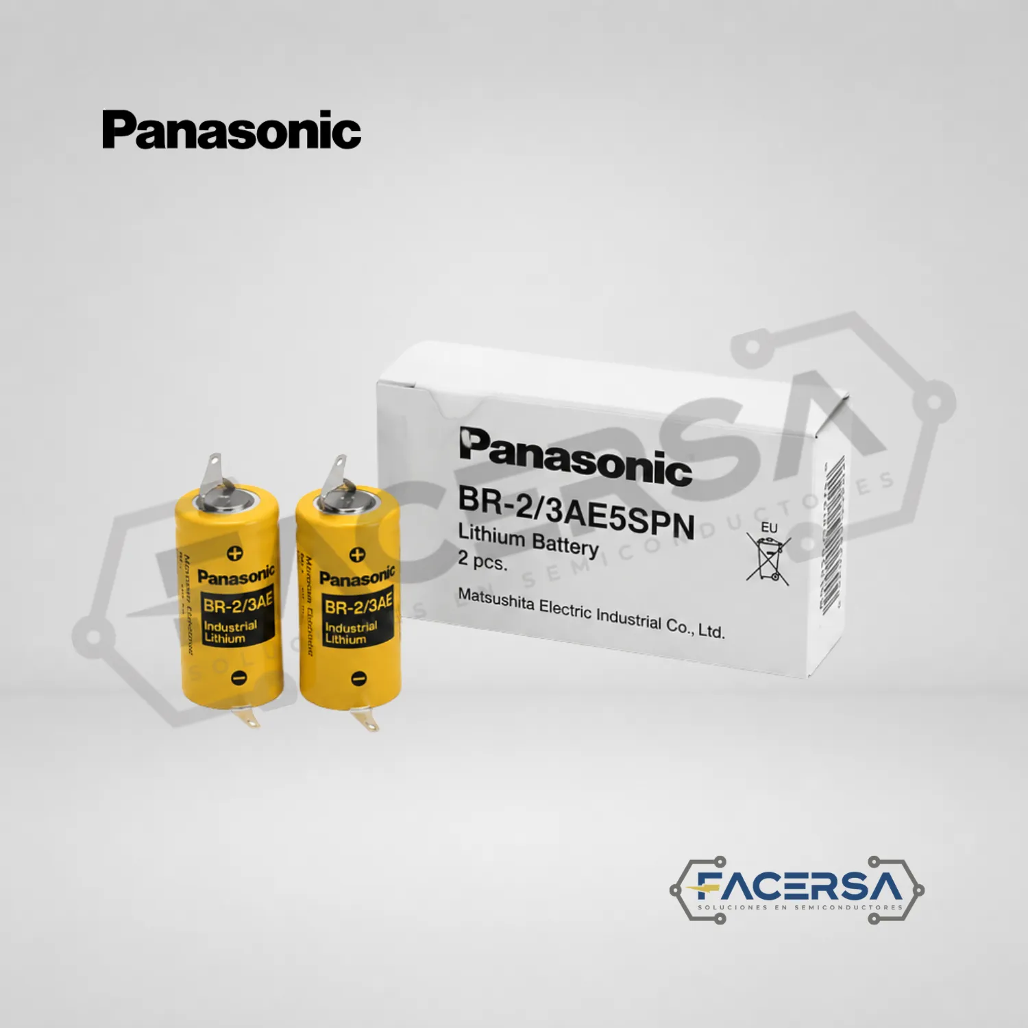 Batería BR-2-3AE5SPN Panasonic 3V 1200mAh FACERSA Lima Perú