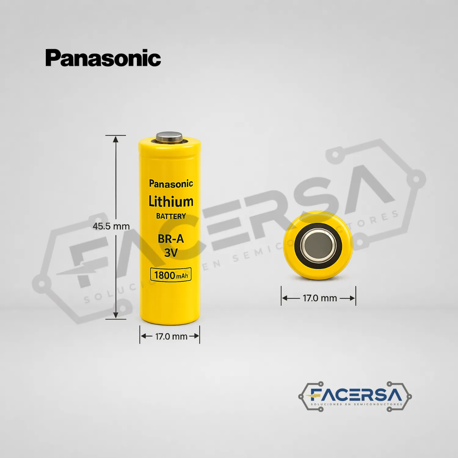 Batería BR-A Panasonic 3V 1800mAh FACERSA Lima Perú