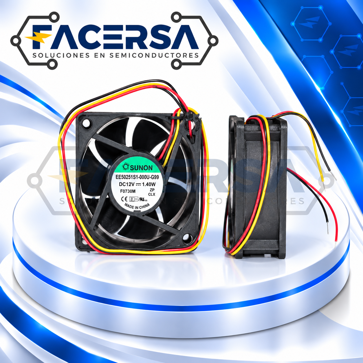 EE60251B1-000U-G99 SUNON – Ventilador Axial DC 12V 60x60x25mm - Imagen 2