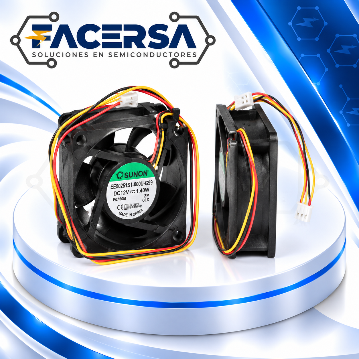 EE60251B1-000U-G99 SUNON – Ventilador Axial DC 12V 60x60x25mm - Imagen 3