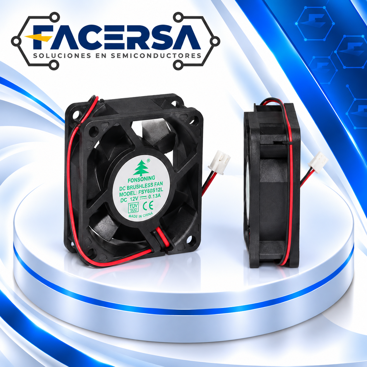 FSY60S12M FONSONING – Ventilador Axial DC 12V 60x60x25mm - Imagen 2