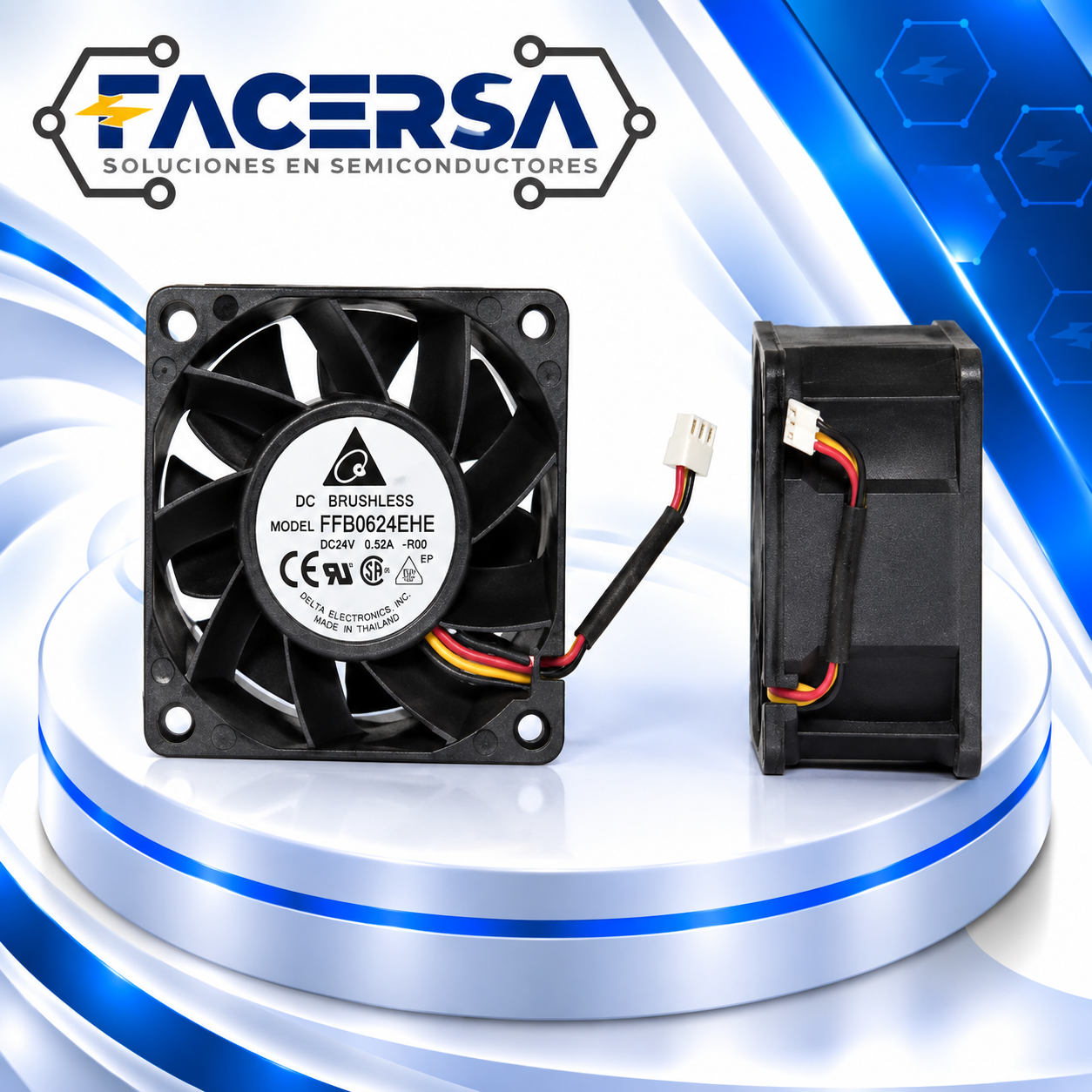 FFB0624EHE-BF00 DELTA ELECTRONICS – Ventilador Axial DC 24V 60x60x38mm - Imagen 3