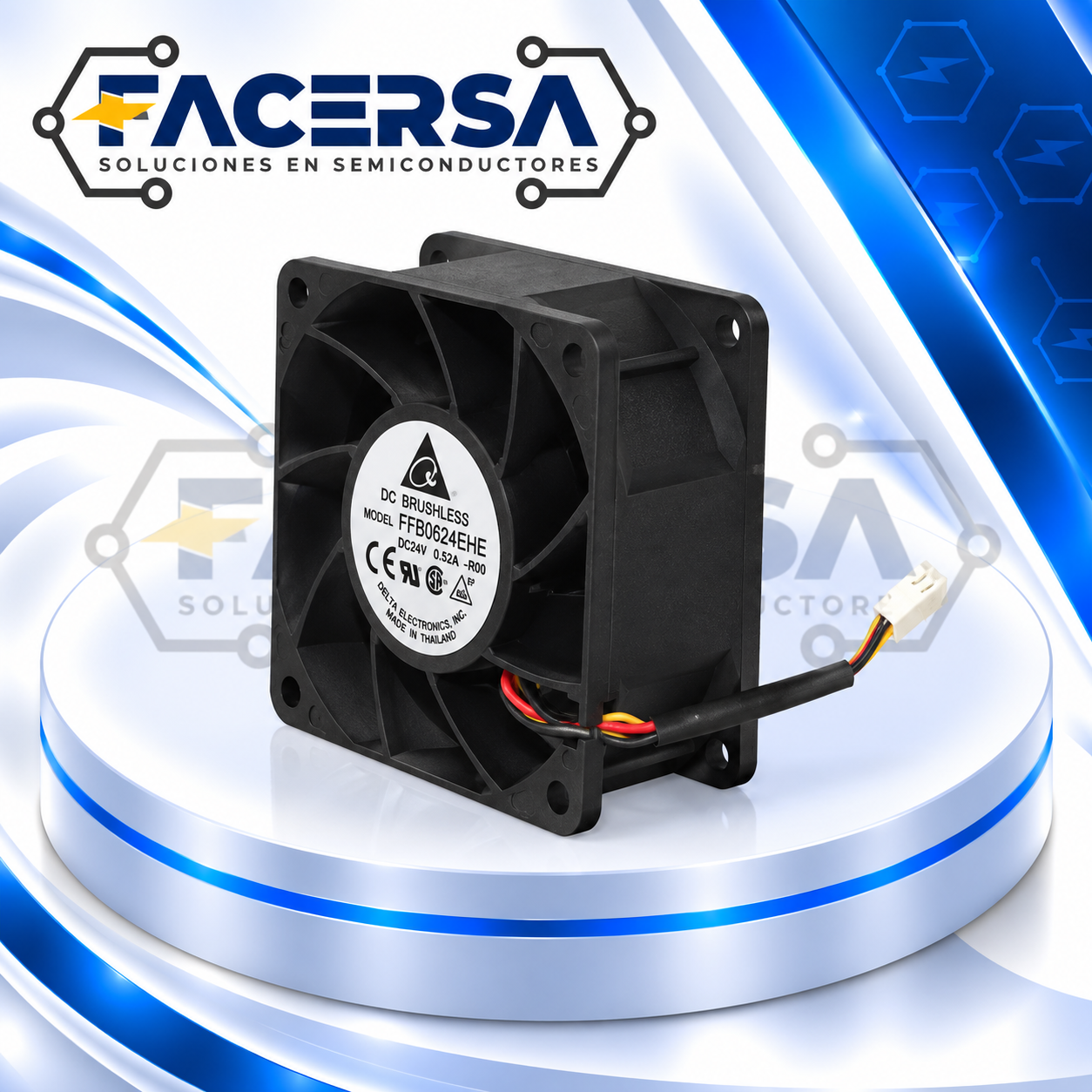 FFB0624EHE-BF00 DELTA ELECTRONICS – Ventilador Axial DC 24V 60x60x38mm - Imagen 2
