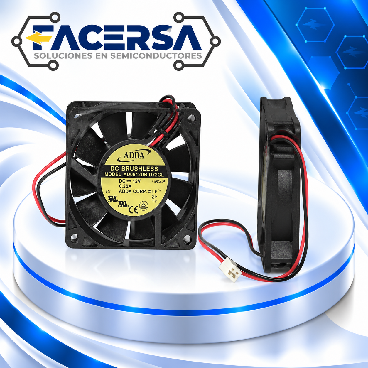 AD0624HB-D70GL ADDA – Ventilador Axial DC 24V 60x60x15mm - Imagen 3