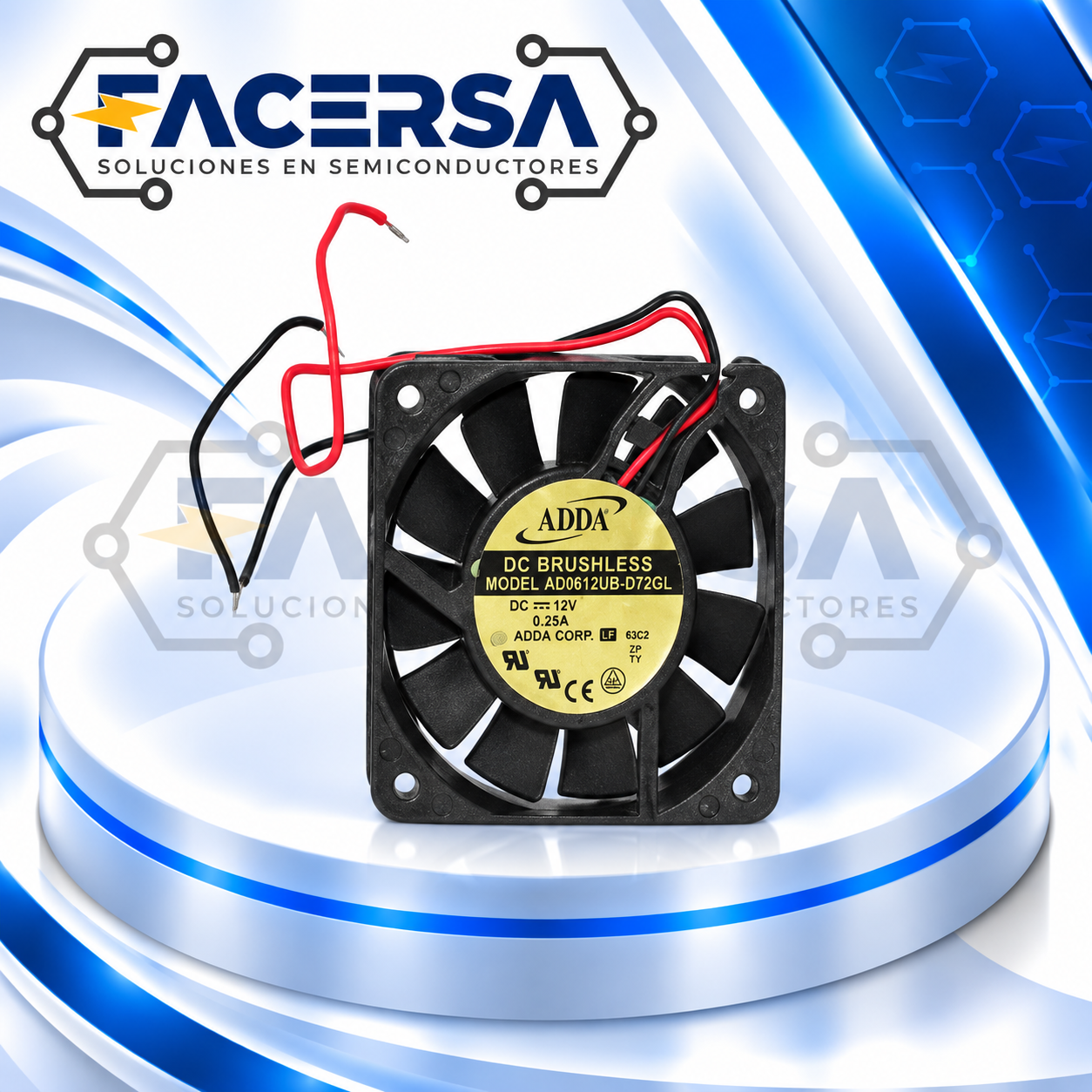AD0624HB-D70GL ADDA Ventilador Axial DC 24V 60x60x15mm