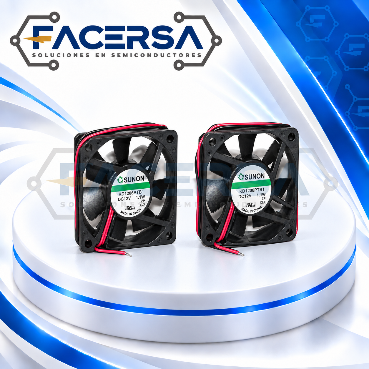 KDE1206PHV2-MS-A-GN SUNON – Ventilador Axial DC 12V 60x60x15mm - Imagen 2