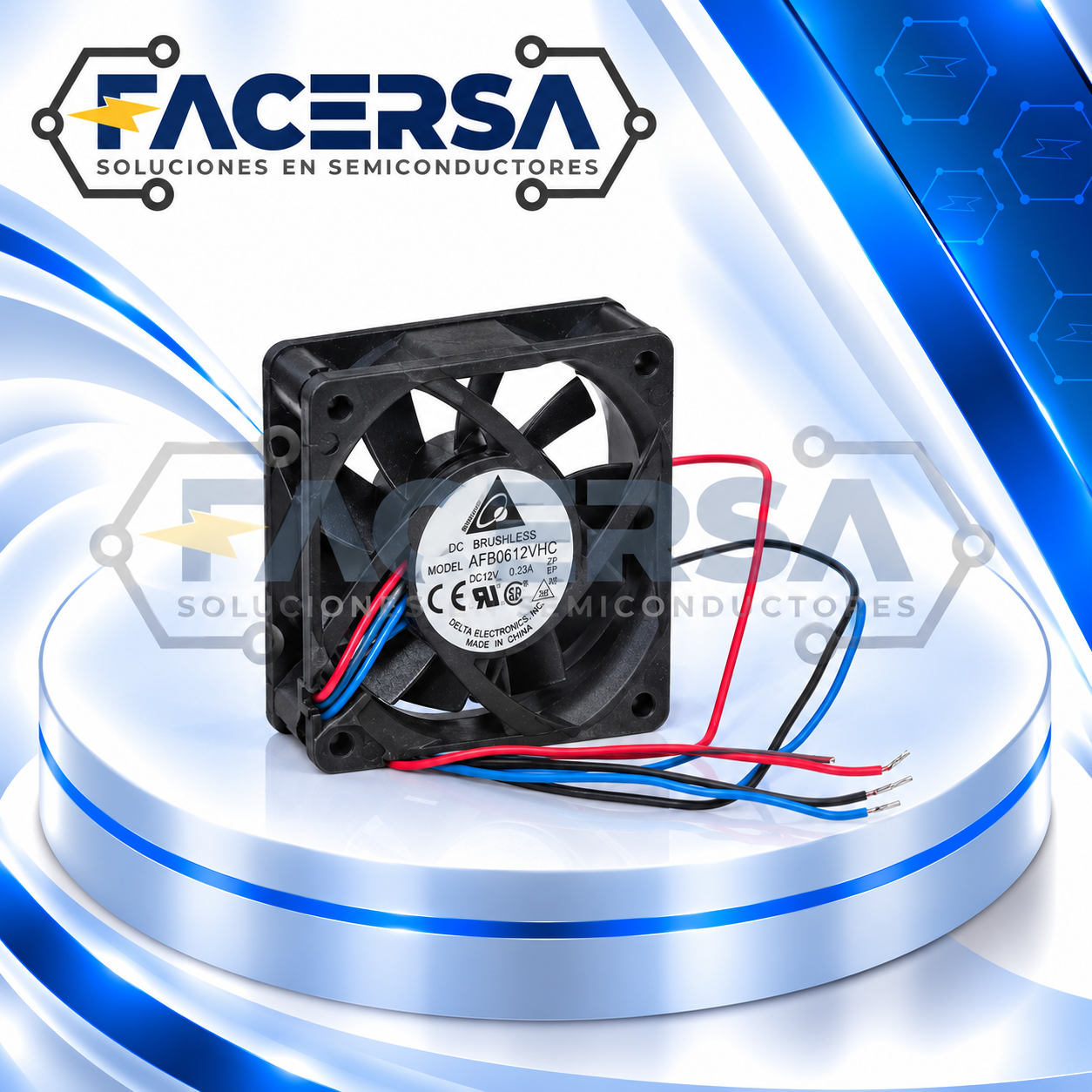 AFB0624VHC-F00 DELTA ELECTRONICS – Ventilador Axial DC 24V 60x60x13mm - Imagen 2