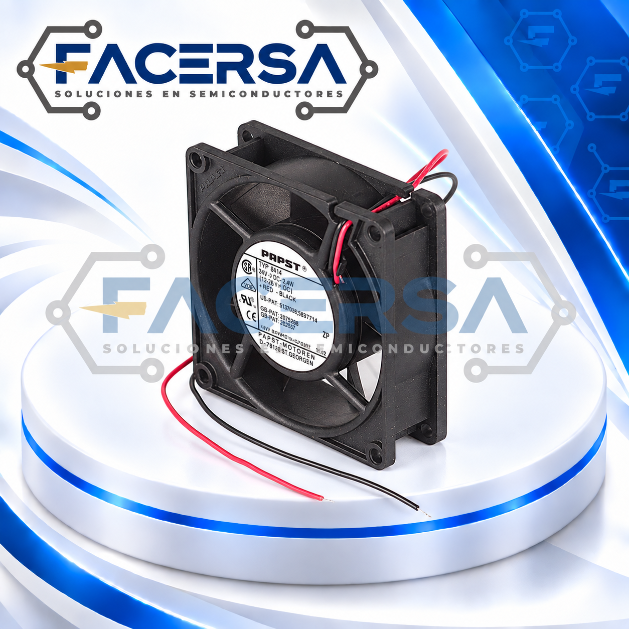 TYP 8414 HR EBM-PAPST – Ventilador Axial DC 24V 80x80x25mm - Imagen 2