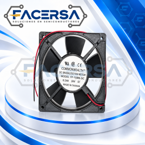 FP108M-24VDC COMMONWEALTH – Ventilador Axial DC 24V 120x120x25mm