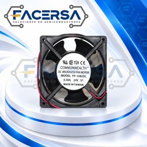 FP-108-24VDC COMMONWEALTH – Ventilador Axial DC 24V 120x120x38mm