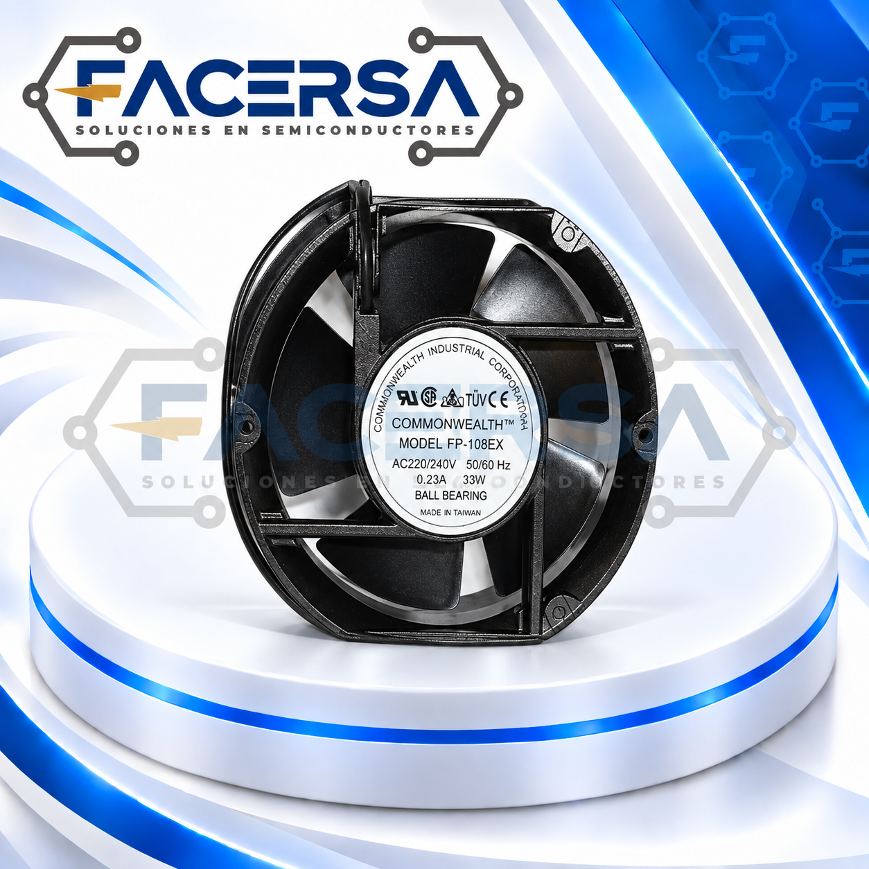 FP-108EX-220V COMMONWEALTH – Ventilador Axial AC 220V 172x150x51mm - Imagen 2