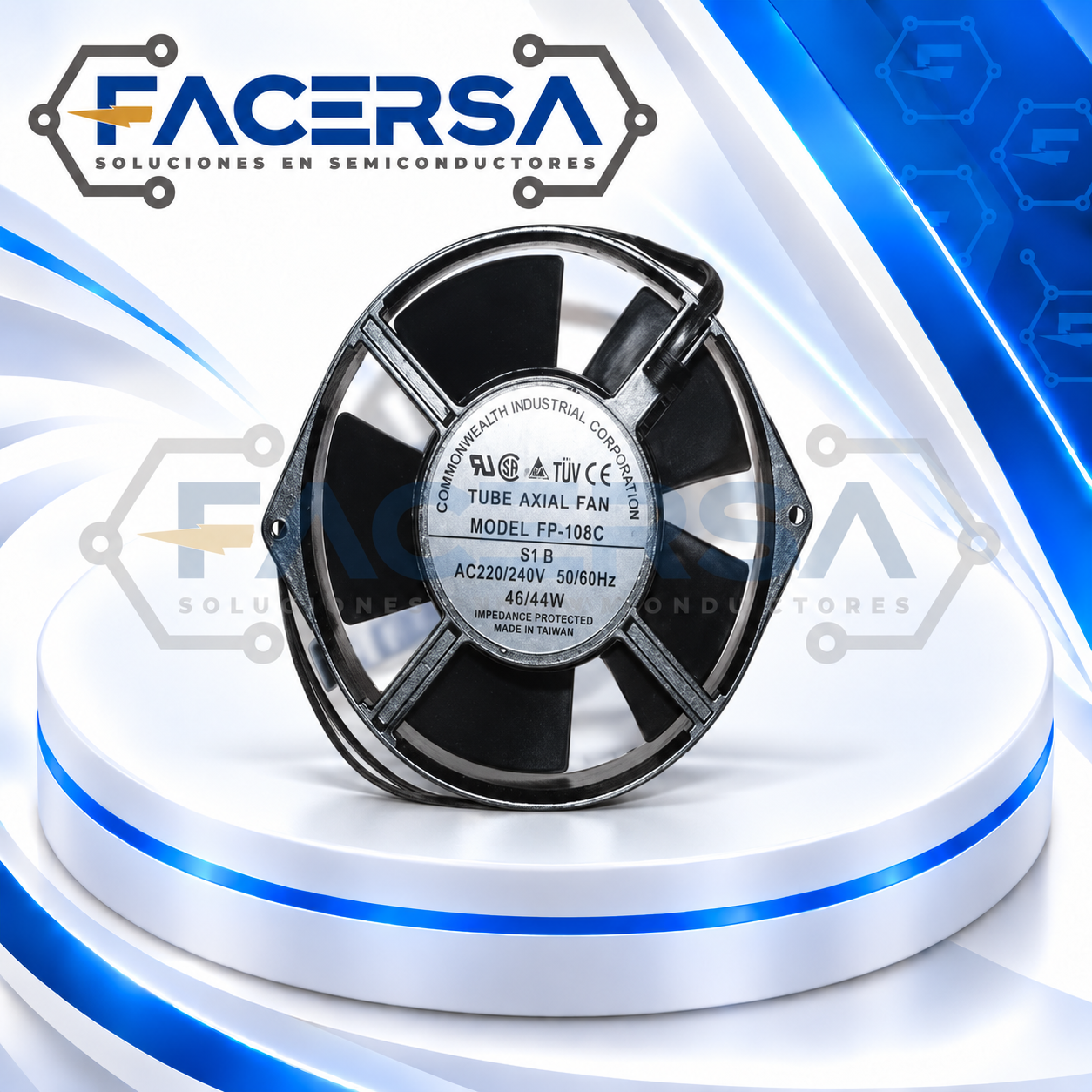 FP-108C S1B COMMONWEALTH Ventilador Axial AC 220/240V 162x150x55mm
