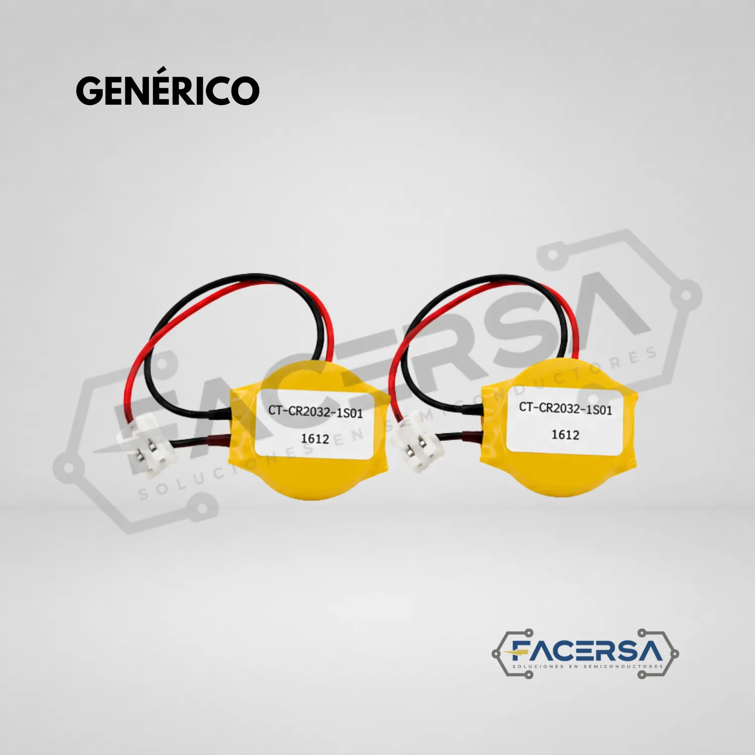 Batería CMOS RTC CR2032 Litio 3V 220mAh con Conector | CT-CR2032-1S01 - Imagen 2