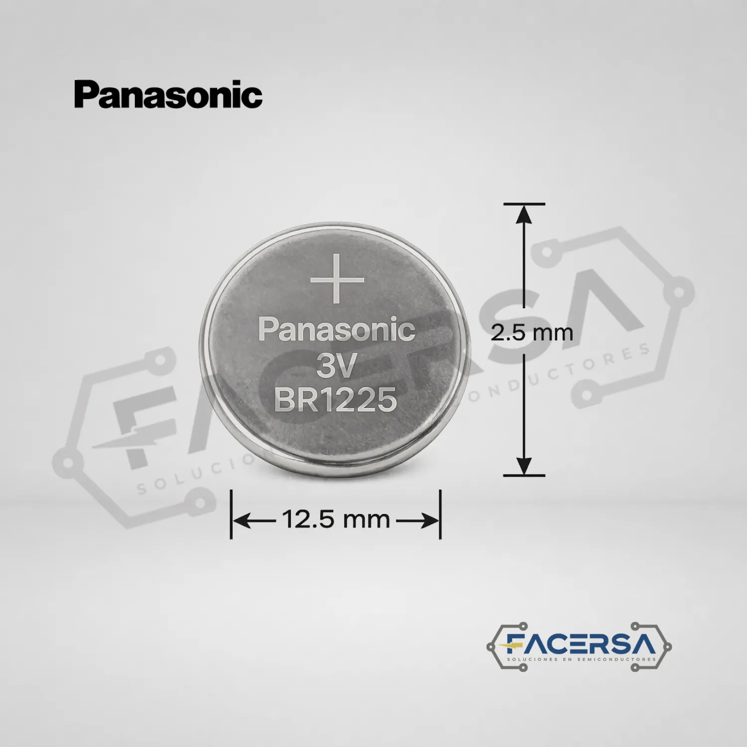 Pila BR1225 Panasonic 3V 48mAh FACERSA Lima Perú