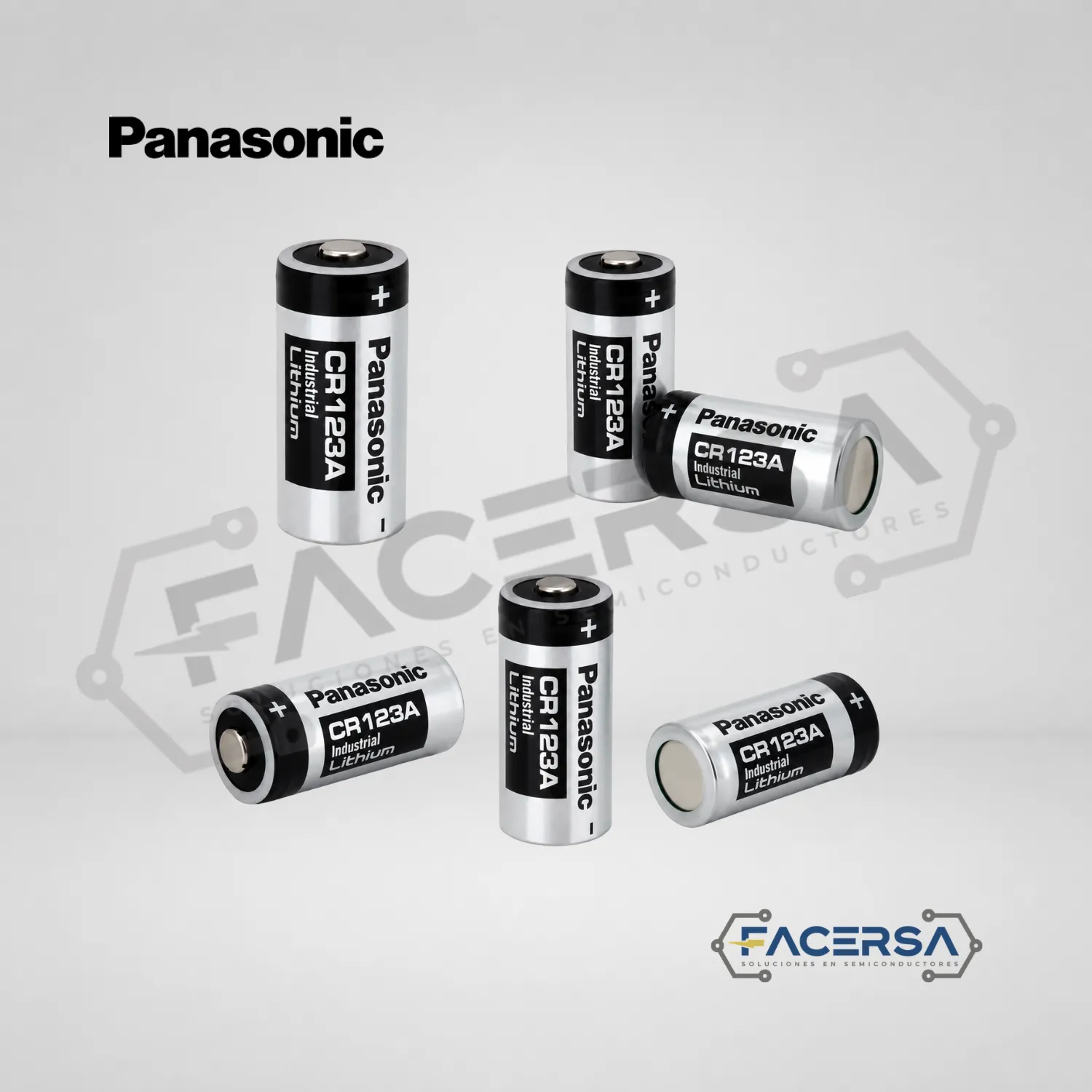 Batería CR123A Panasonic 3V 1550mAh FACERSA Lima Perú