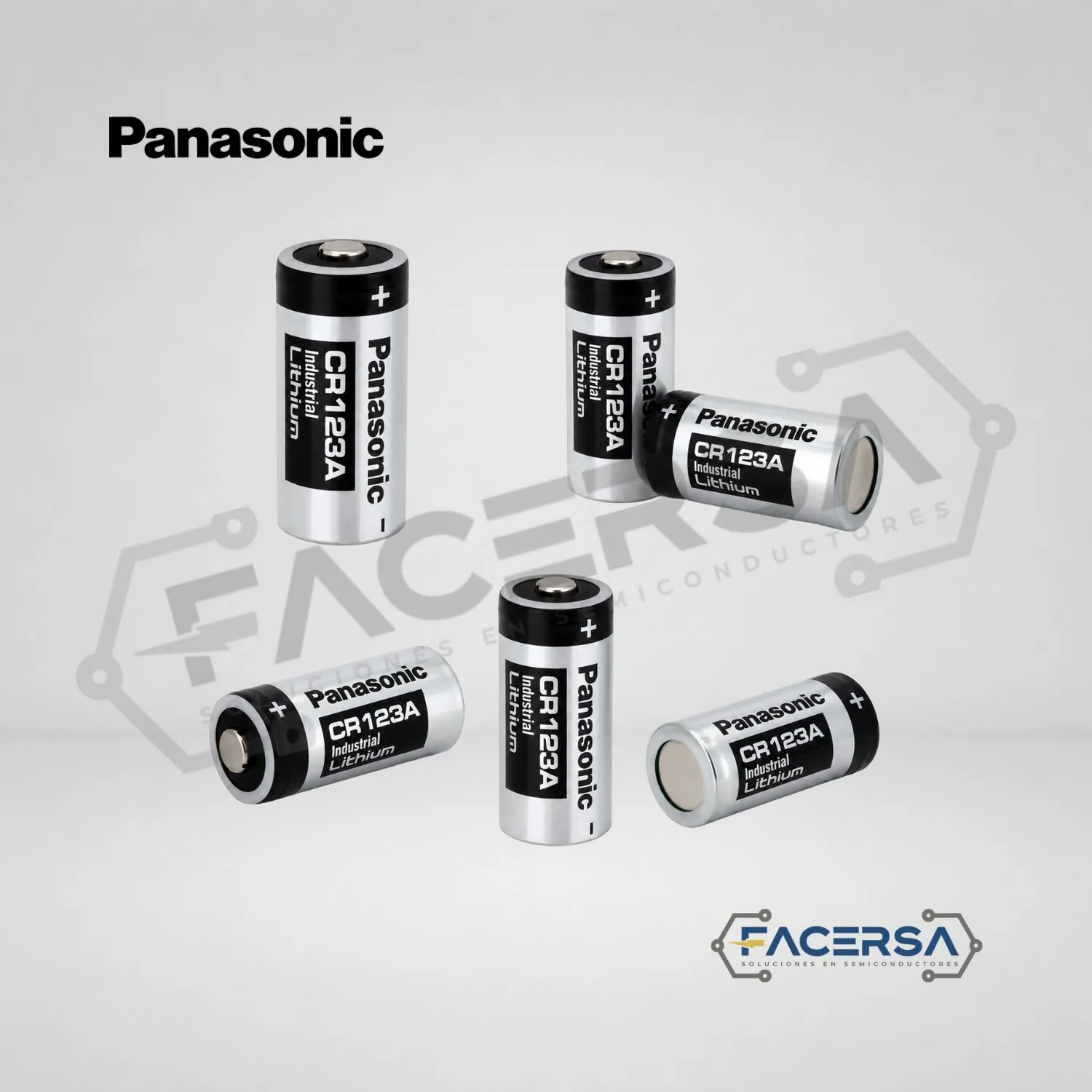 Panasonic CR123A Industrial Lithium disponible en FACERSA