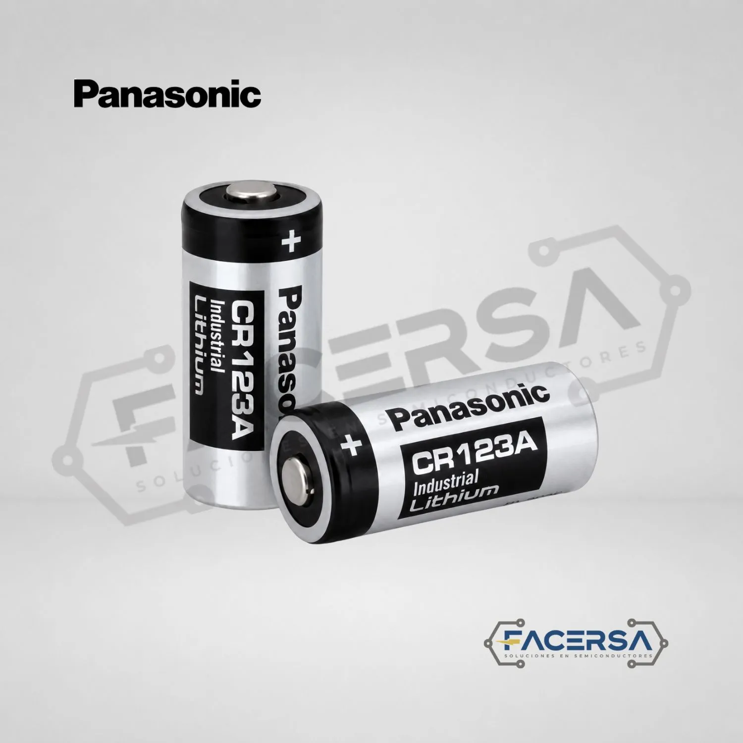 Pila Panasonic CR123A 3V de litio para alarmas y sensores