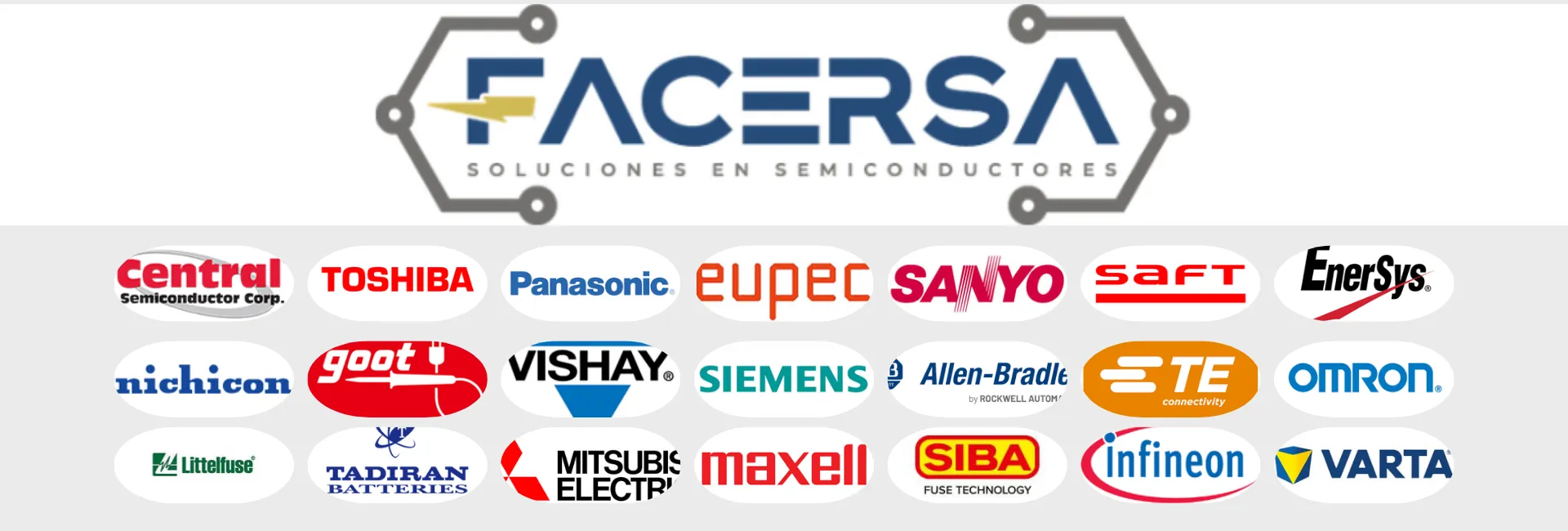 Marcas internacionales de componentes electrónicos FACERSA