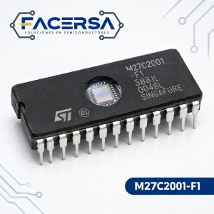 Memoria EPROM M27C2001-10F1, 2 Mbit, 256K × 8, 100 ns, encapsulado FDIP32W, STMicroelectronics