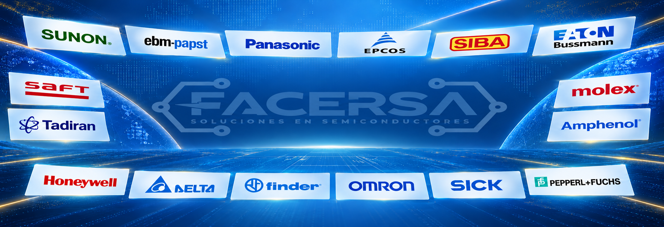 Marcas internacionales de componentes electrónicos FACERSA