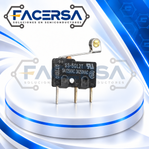 Microinterruptor OMRON SS-5GL2T SPDT 5A 125VAC con palanca y rodillo