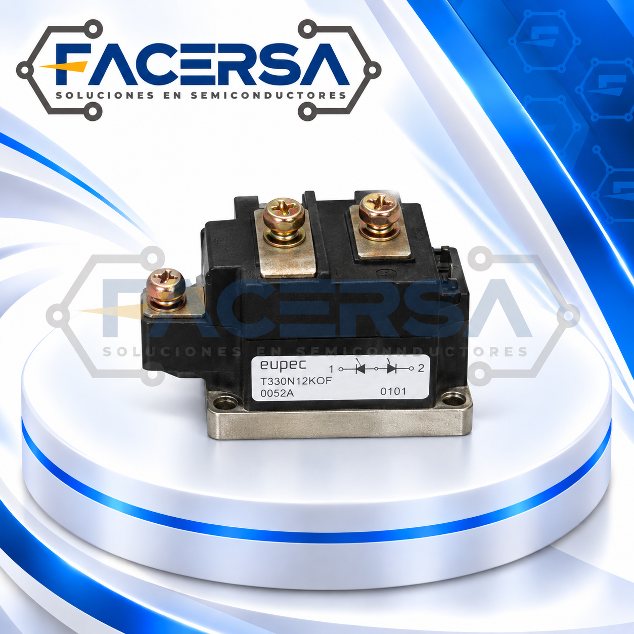 T330N12KOF EUPEC / INFINEON LEGACY – Módulo doble tiristor 1200V 330A de 50mm - Imagen 3